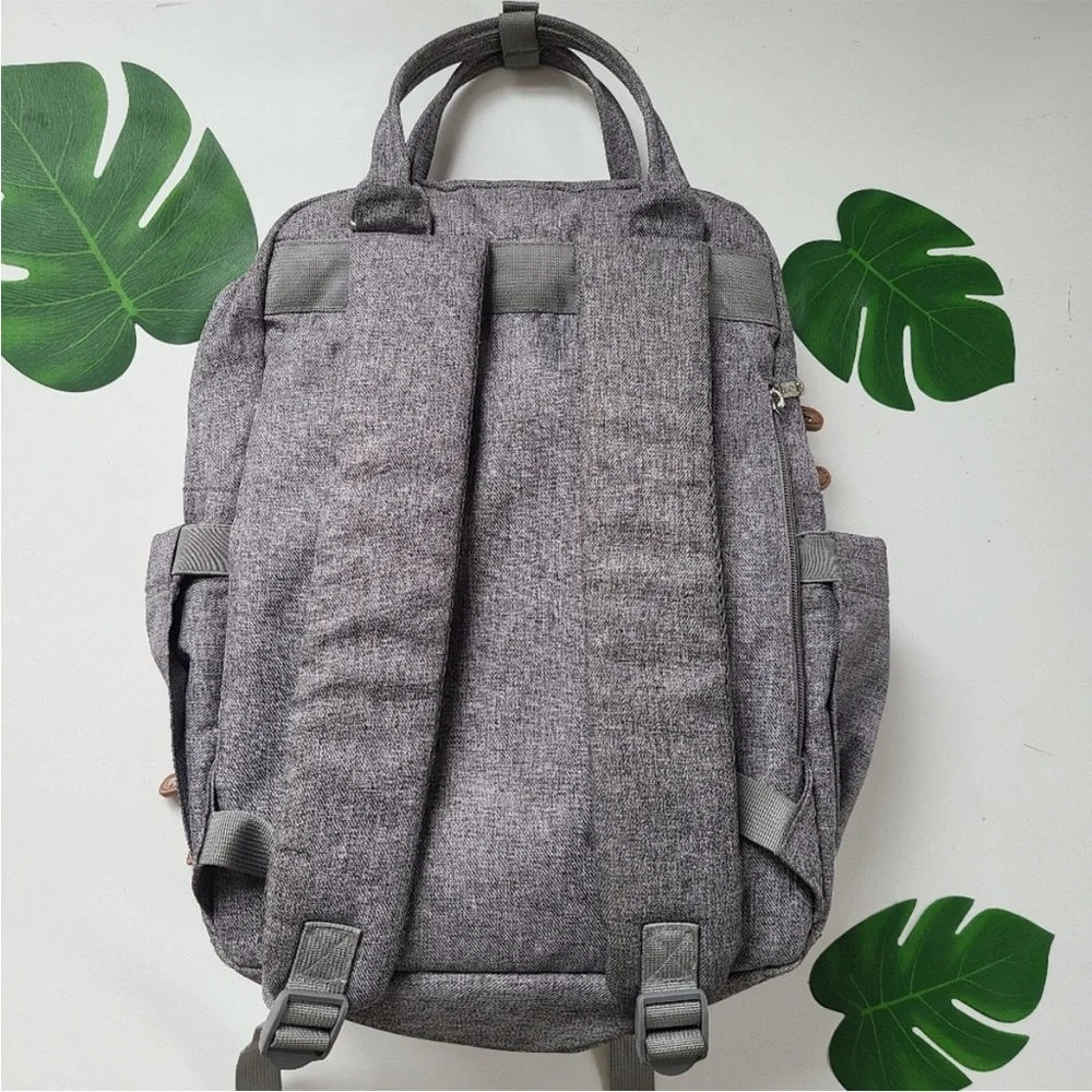 Ruvalino diaper bag backpack with many compartments gray color nice cond…